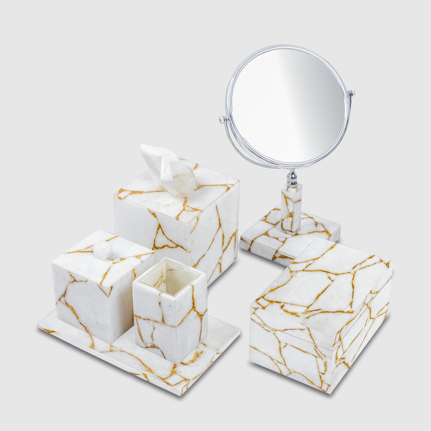 Quartz Gold Vanity Set