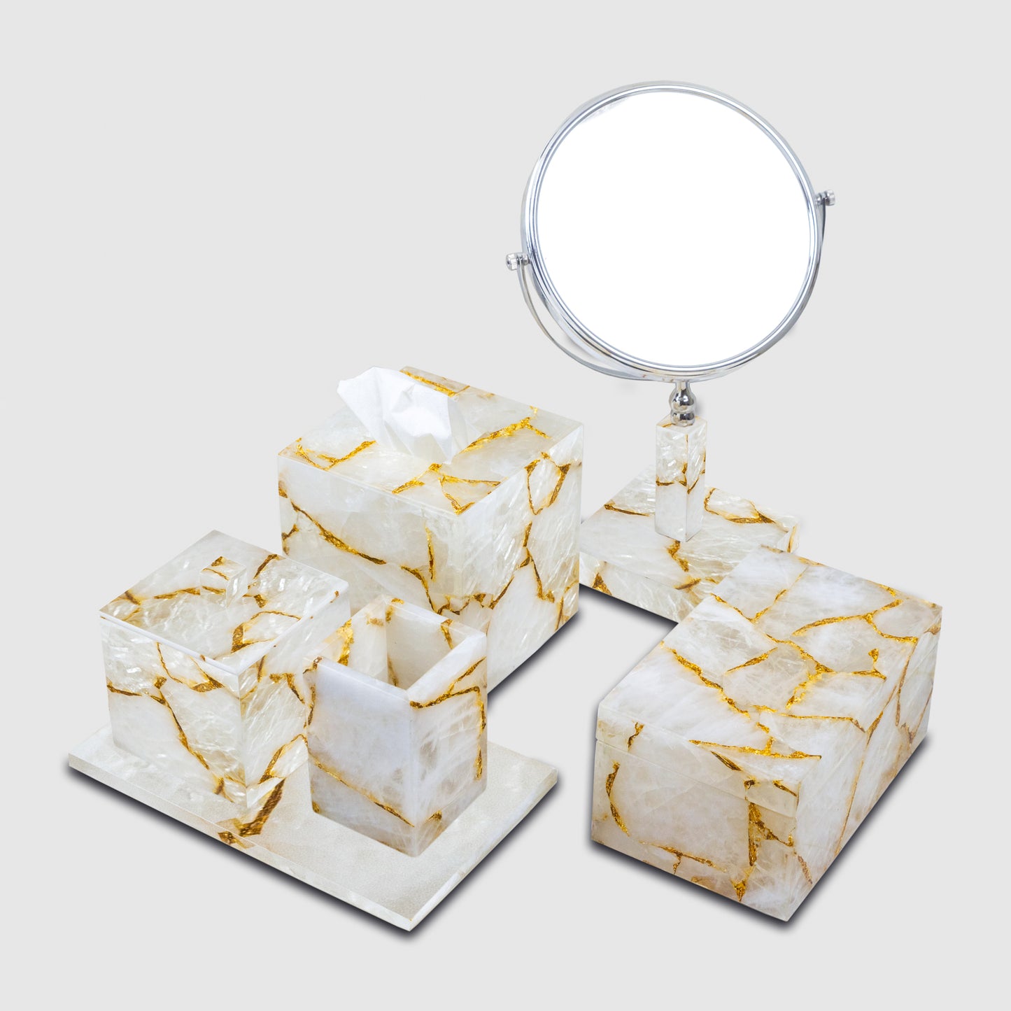 Crystal Gold Vanity Set