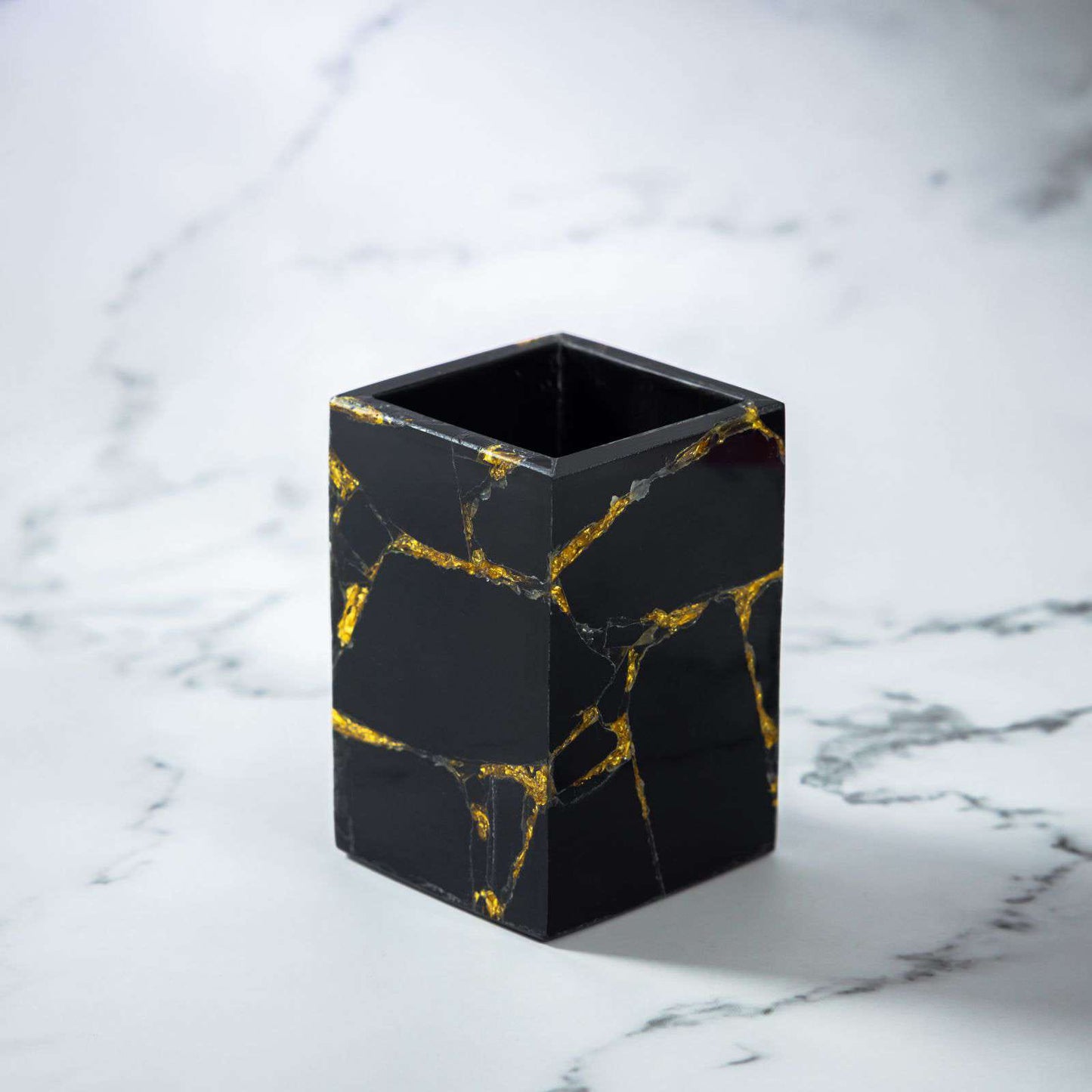 Obsidian Gold Bath Set