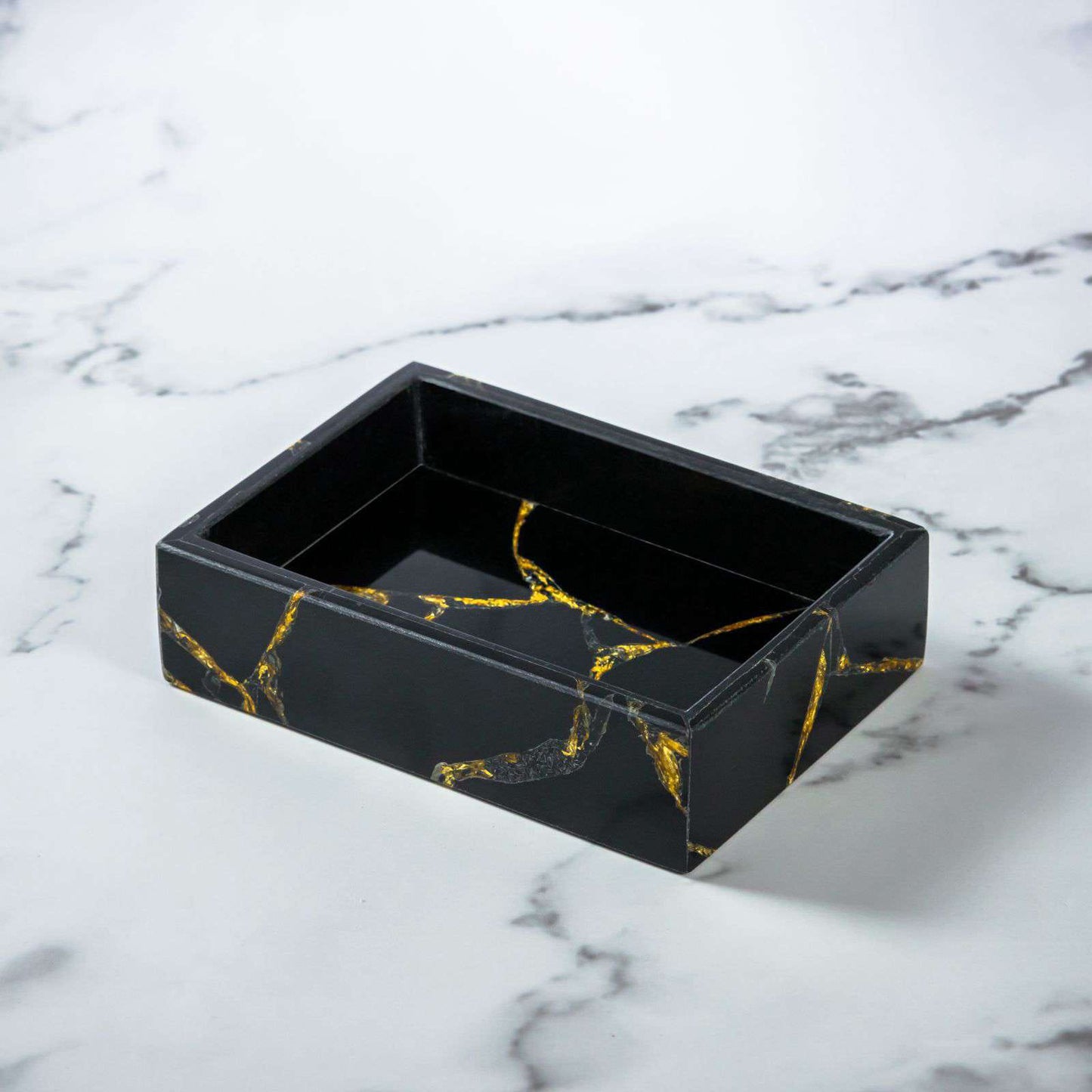 Obsidian Gold Bath Set