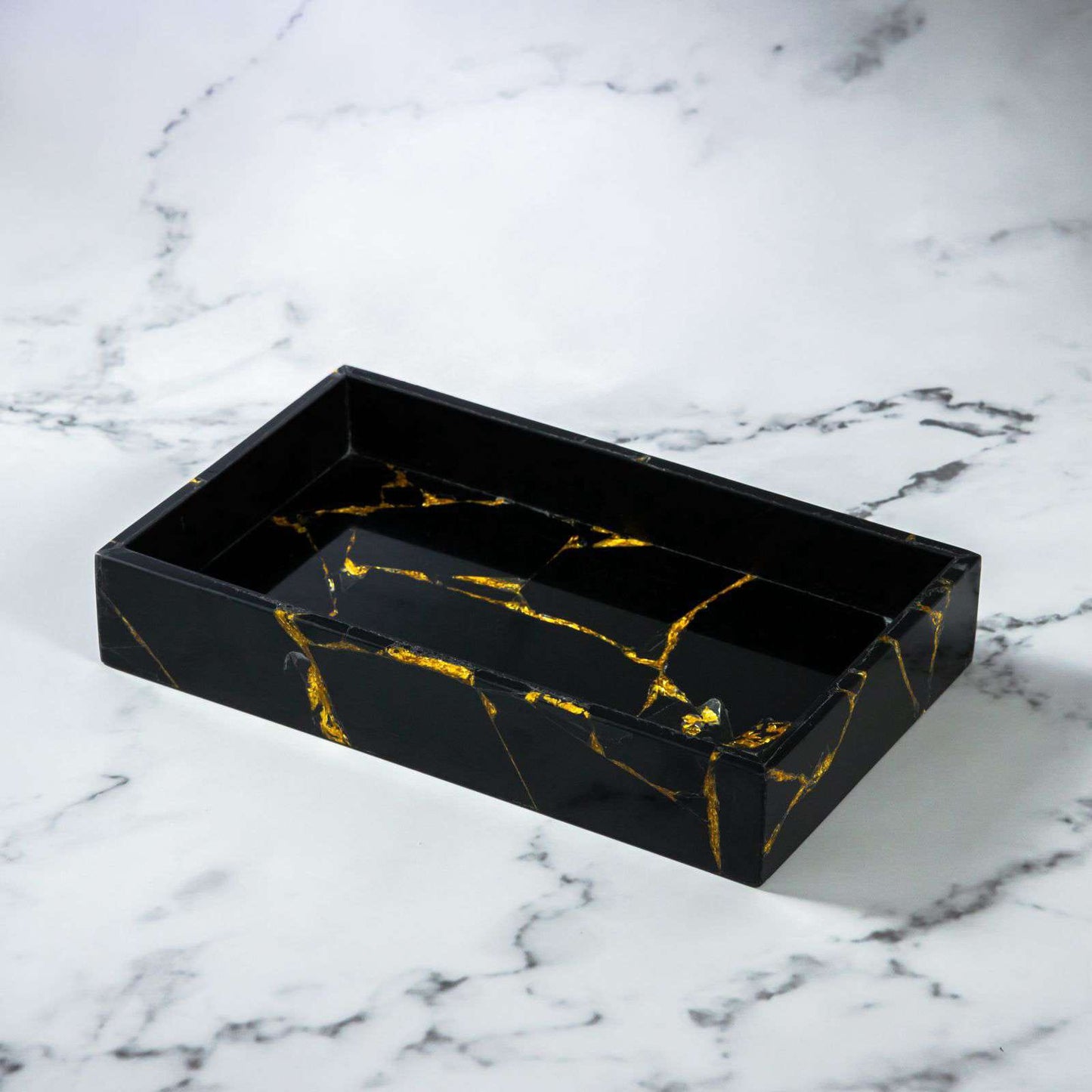 Obsidian Gold Bath Set