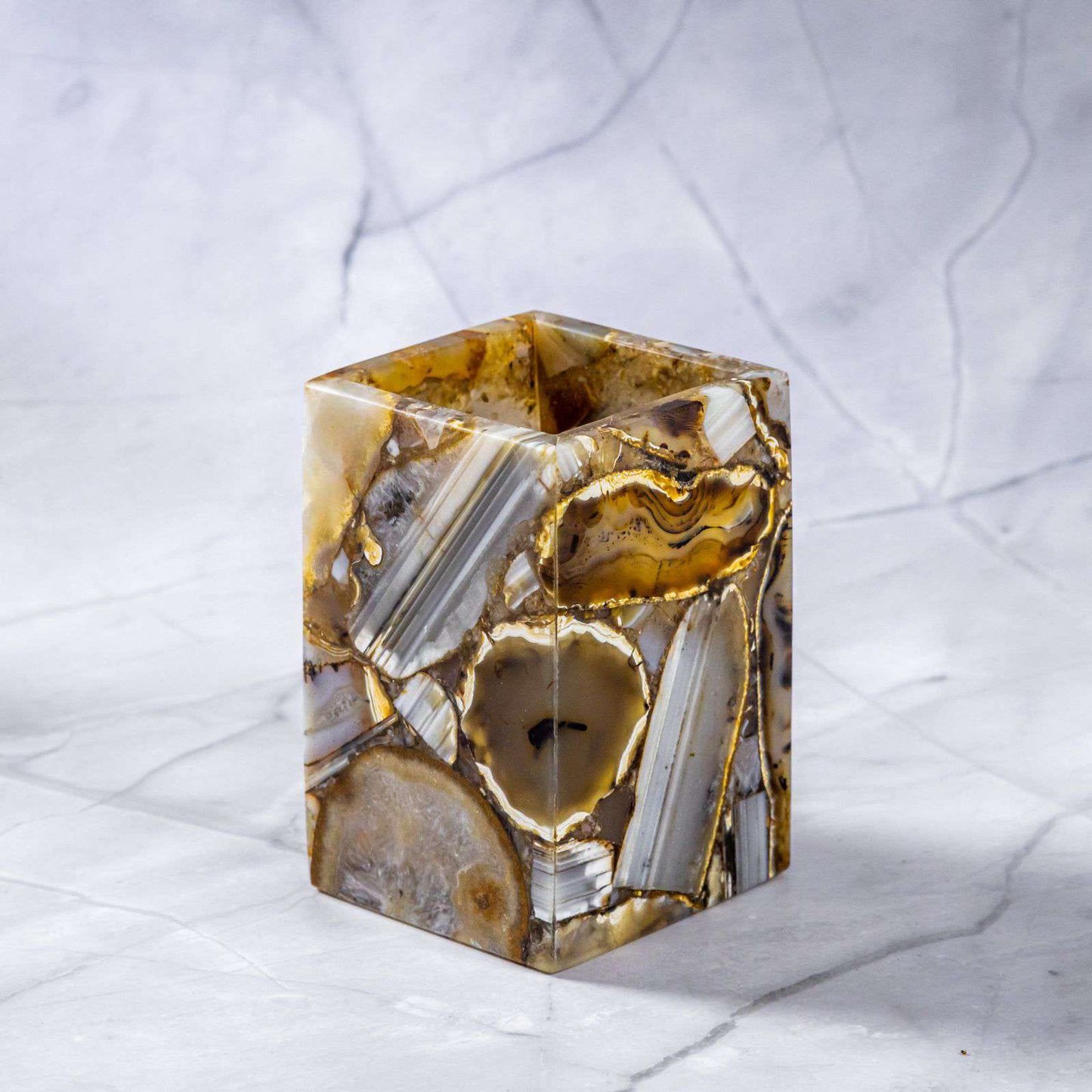 Brown Agate Vanity Set