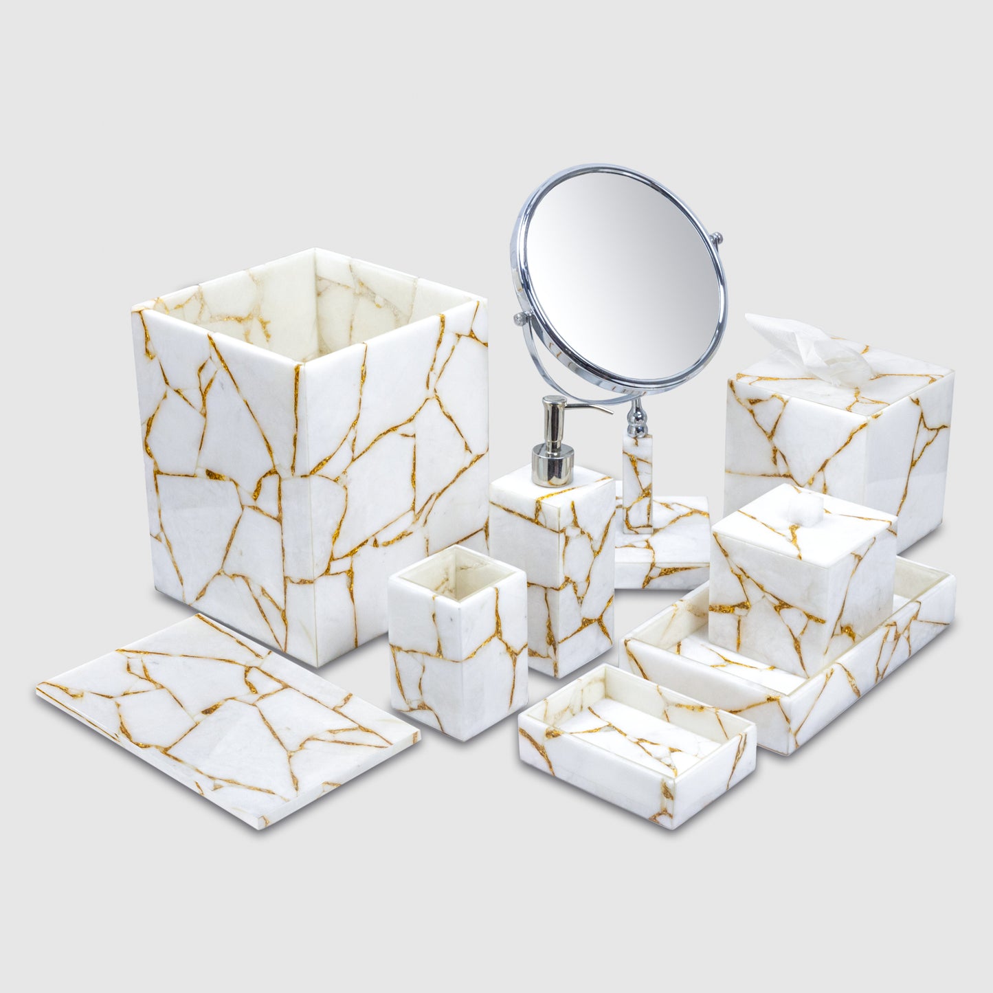 Quartz Gold Bath Set