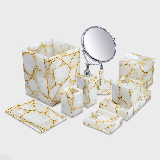 Crystal Gold Bath Set