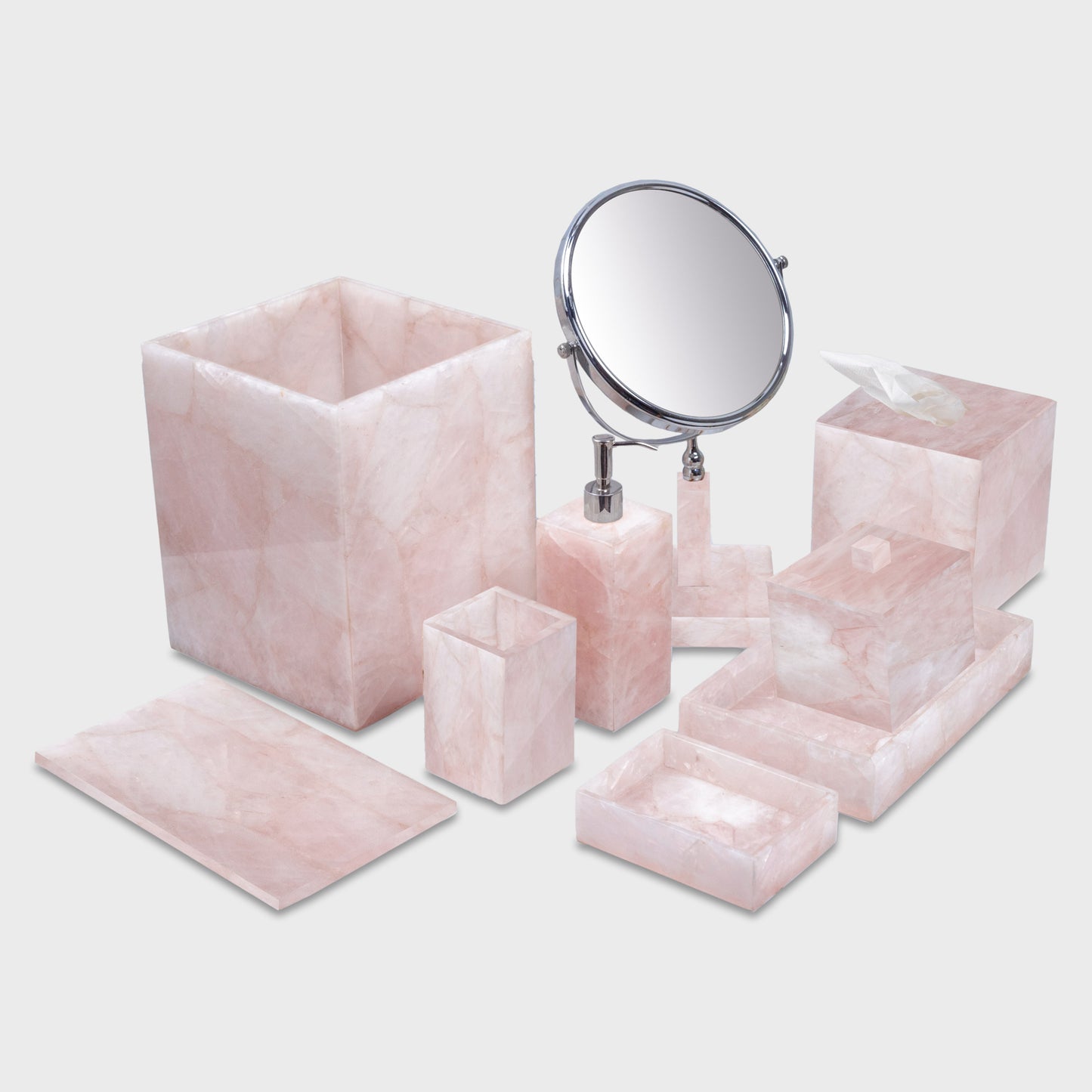 Rose Quartz Bath Set