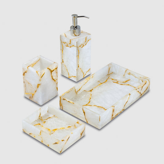 Crystal Gold Essential Bath Set