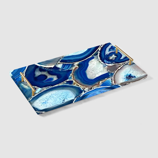 Blue Agate Serving Tray