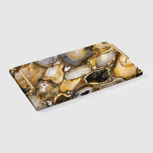 Brown Agate Serving Tray